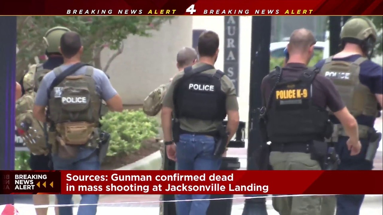Gunman among 3 dead in mass shooting at Jacksonville Landing